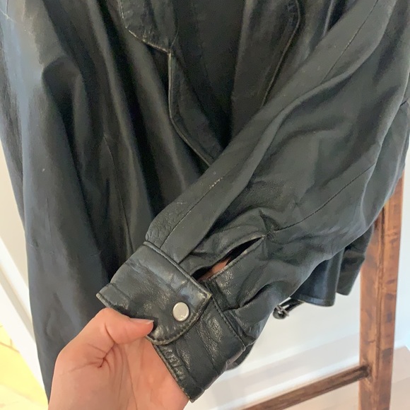 Bomber 1980s Vintage leather jacket - Picture 6 of 6